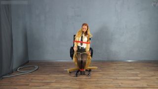 xxx video clip 47 Vacuum Dreams - New secretary in vacuum sheathing and bondage with red ropes - FullHD 1080p, vintage fetish porn on fetish porn 