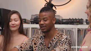 6201 3 Horny Babes Invite 2 Guys Over For Cards & Much More