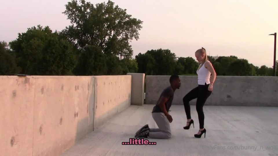 online clip 46 femdom hard whipping femdom porn | bunny_n_wolf - On the roof of a house a girl beats a guy in the balls | fetish