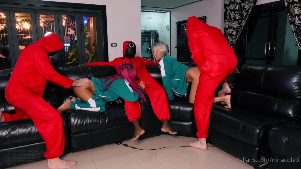 free adult video 3 Ninacola & Pokemonfit - Squid Game Turns To Wild Orgy, gay fetish gear on asian girl porn 