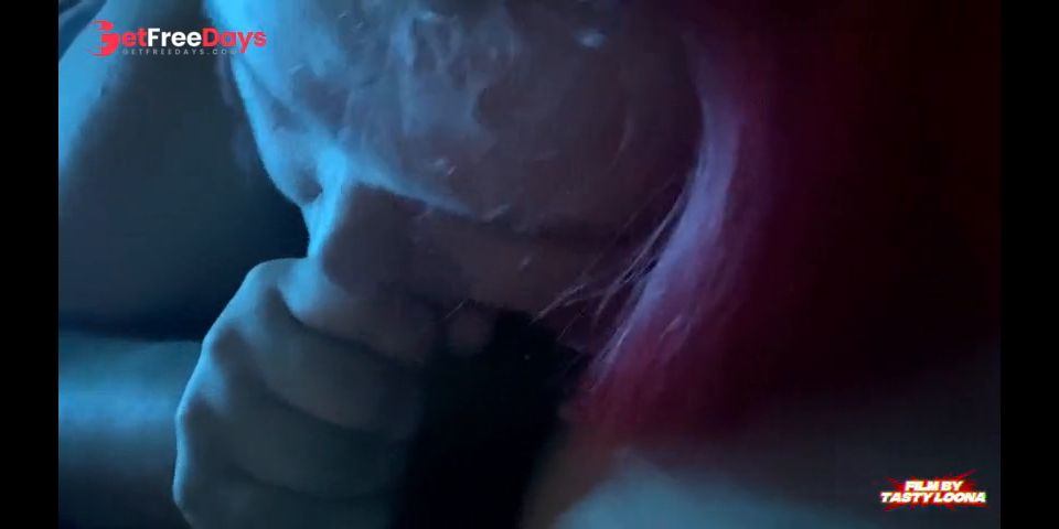 Tasty Loona- sucks intensely with Pleasure the thick cock of her fat Master