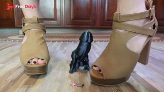 I have gone on a rampage in My heels with My friend Dino Dick, We love crushing little bugs who dare