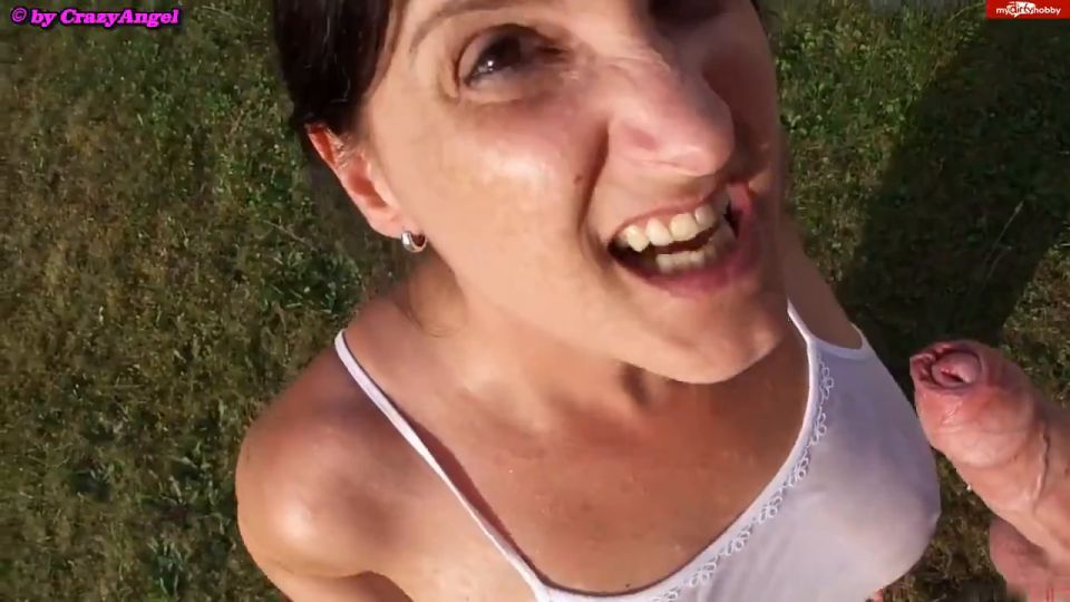 [K2S.CLUB] CrazyAngel - Schwanzexplosion nach geiler NS-Shirt-Sauerei - HD 720P