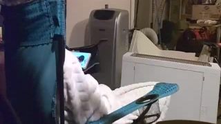 Girl watching iphone porn and fingering pussy. hidden cam