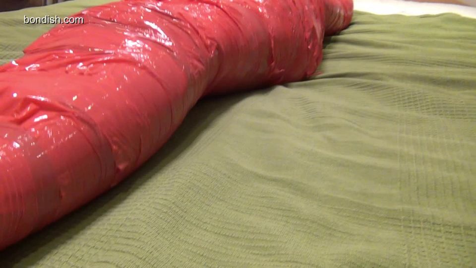Anna in encased in zentai clingfilm bondage - bondage - femdom porn fetish fantasy studio