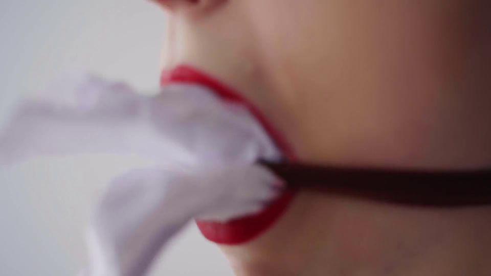 video para adultos gratis 44 francesca le femdom Miss Ellie Mouse – Hot Secretary en Falda de Látex y Paper Gag, joi video sobre femdom porno