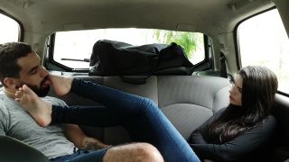 online porn video 9 hottest foot fetish Emily Foxx – Smelling My Socks And Worship My Feet In The Car, femdom on femdom porn