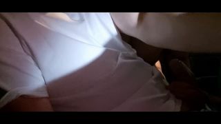 Amateur Couple Blowjobs In The Car.