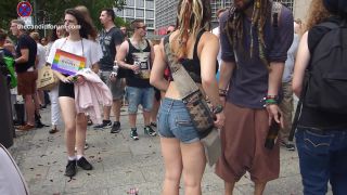 MJ181 Busty girl purple dreadlocks
