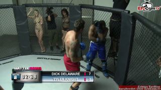 Petite blonde teen with small tits fucks in a boxing ring rica....