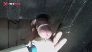 husband at work and neighbor losses bet and gets put in milking table