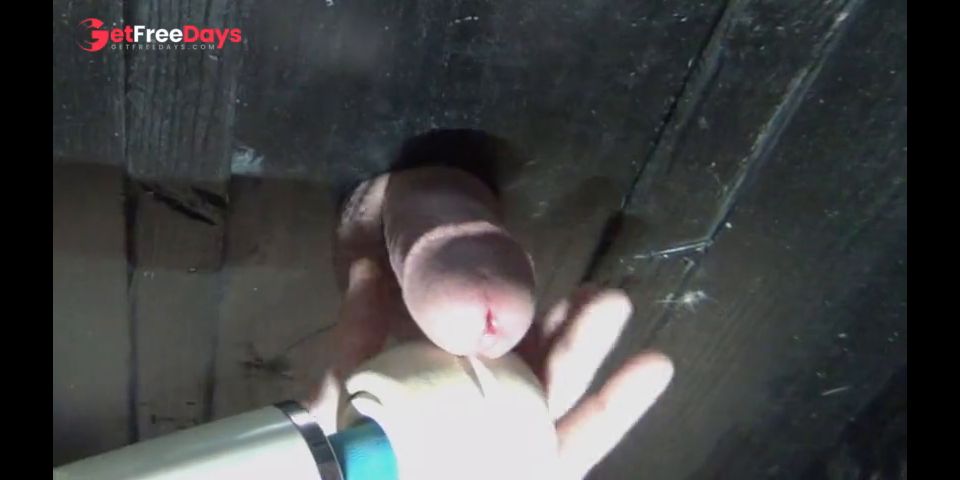 husband at work and neighbor losses bet and gets put in milking table