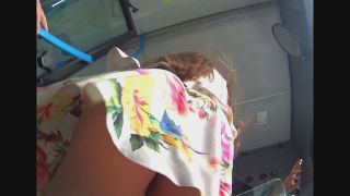 Upskirt of sexy pregnant woman Voyeur!