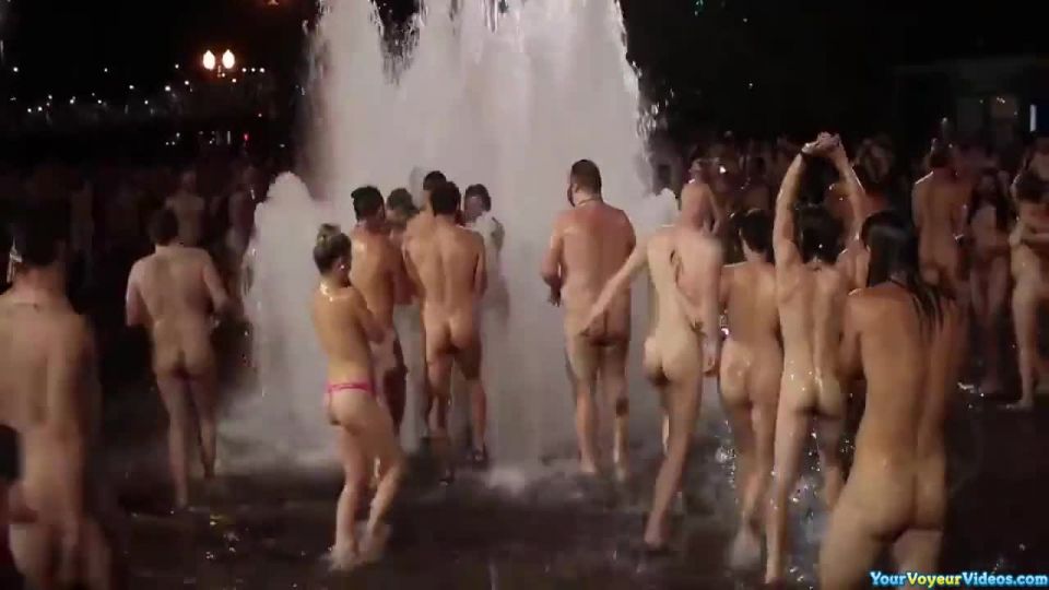 World naked bike ride water fest