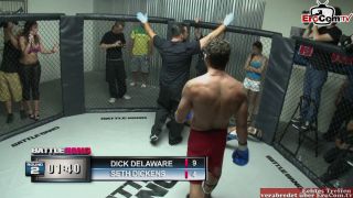 Tattooed Brunette With Natural Tits Gets A Back Cumshot D...