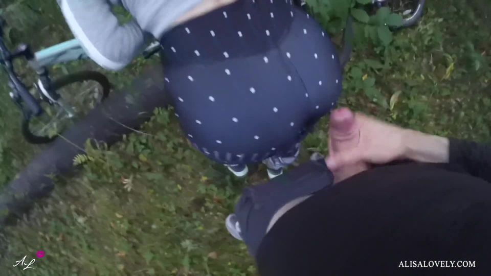  handjob porn | Cum to Mouth - Blowjob for my BF in Bike Park! | blowjob