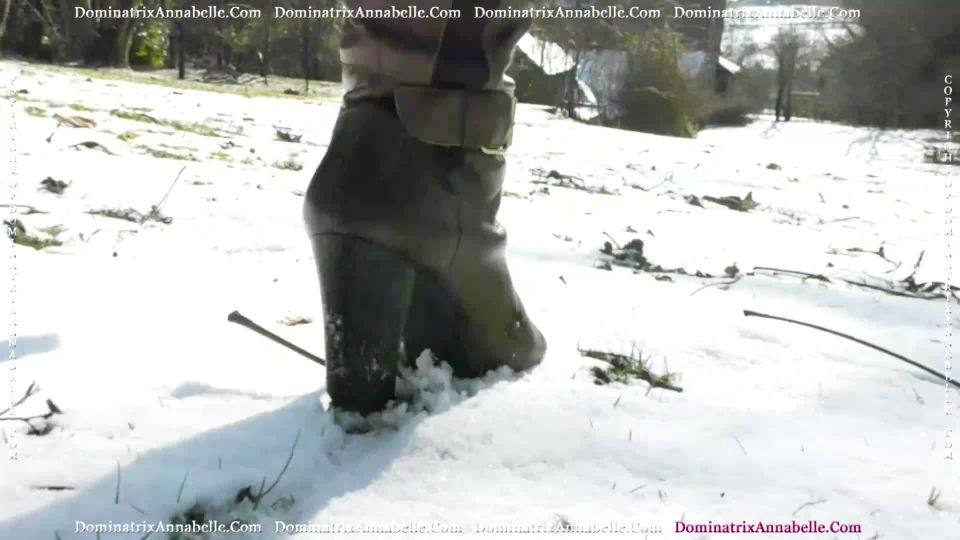 Dominatrix Annabelle - Brown Dirty Boots! - [Femdom porn]