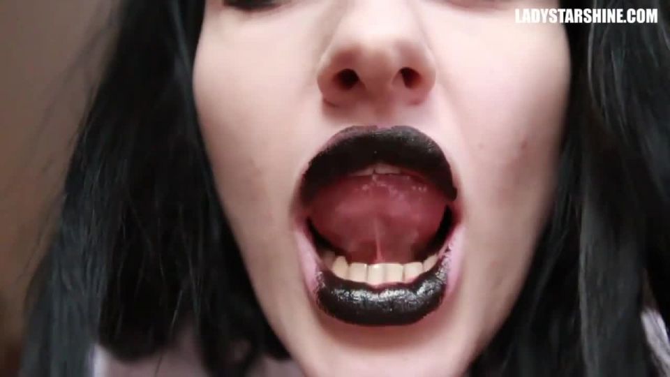 bella rossi femdom ELVIRA DE VOUR - BLACK ON MY LIPS, tease and denial on fetish porn