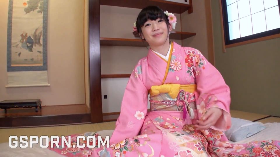 6201 18yo japonés Yuna Himekawa vestido en kimono como blowj...