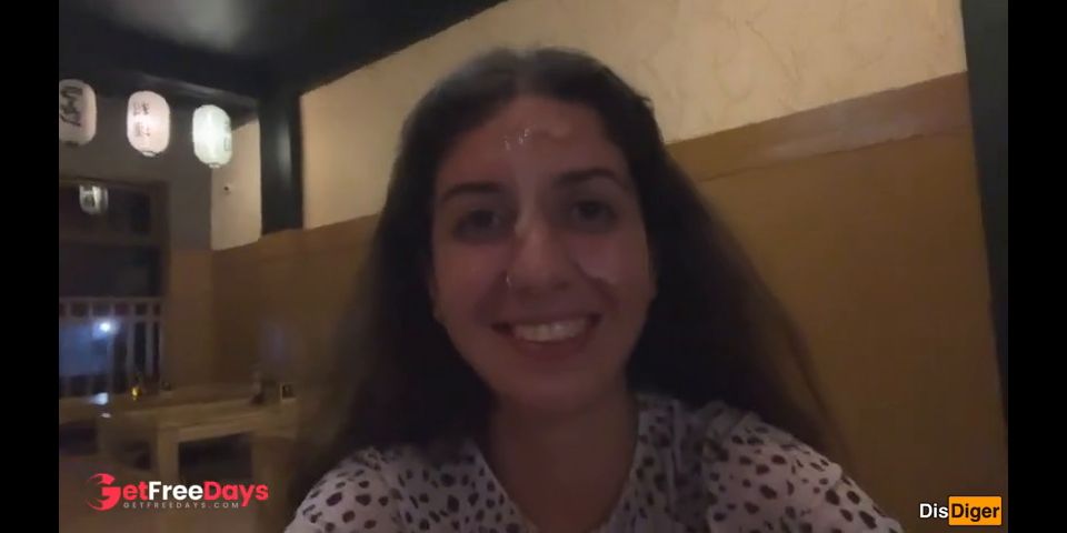 [GetFreeDays.com] I cum on a girls face in Public Sushi Bar and she eats rolls with Cum on her face - Cumwalk Sex Film March 2023