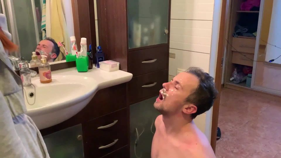 clip 5 Petite Princess FemDom – Redhead Girl Brushes Her Teeth and Spits in Slave s Mouth - femdom - fetish porn mia li femdom