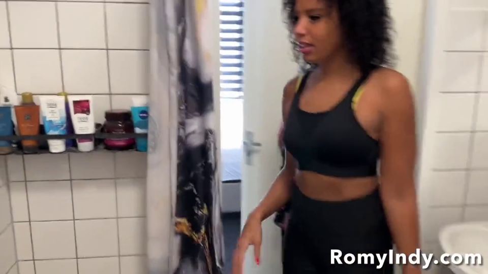 Romy Indy - Romy Indy And Hot MILF GoldyKim Personal Trainer Lesbian Work Out