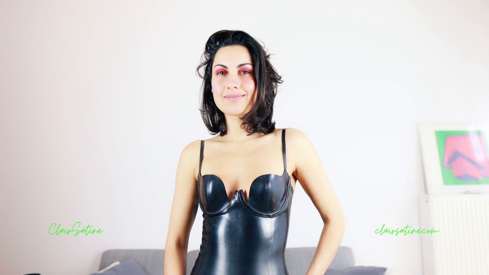 xxx video 47 FuckToy mode p1 | black latex dress | pov straponcum porn little black dress