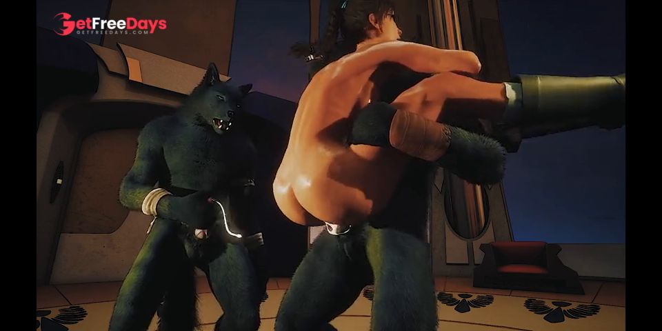 Lara Croft Gangbang Furry hombre lobo Monster Dicks