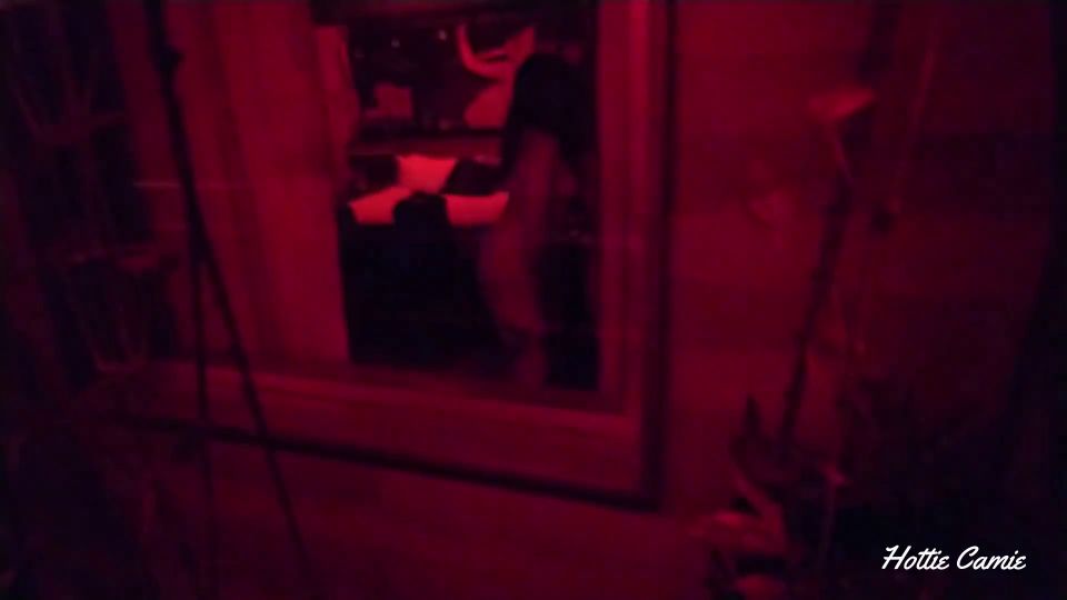 Spying thru window horny roommate fingering pussy - Masturbation