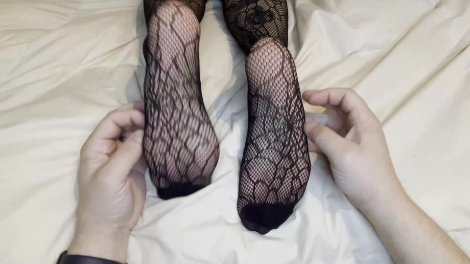 free adult video 27 MariaMiller – Spiderweb Fishnet tickles, female feet fetish on fetish porn 
