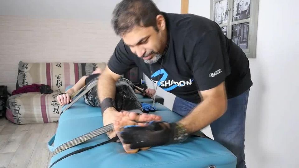 adult video clip 24 Eloane Is Wrapped & Foot Tickled To Hysteria | hd | feet porn black lesbian foot fetish