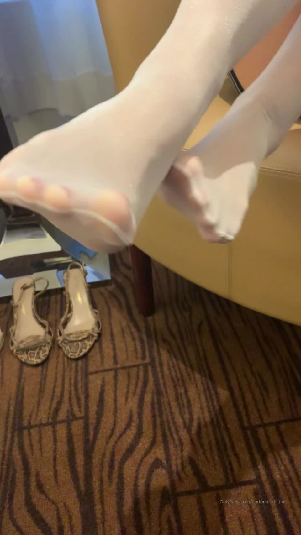 findomchristine  Red toes in white stockings. - stockings - femdom porn femdom otk spanking