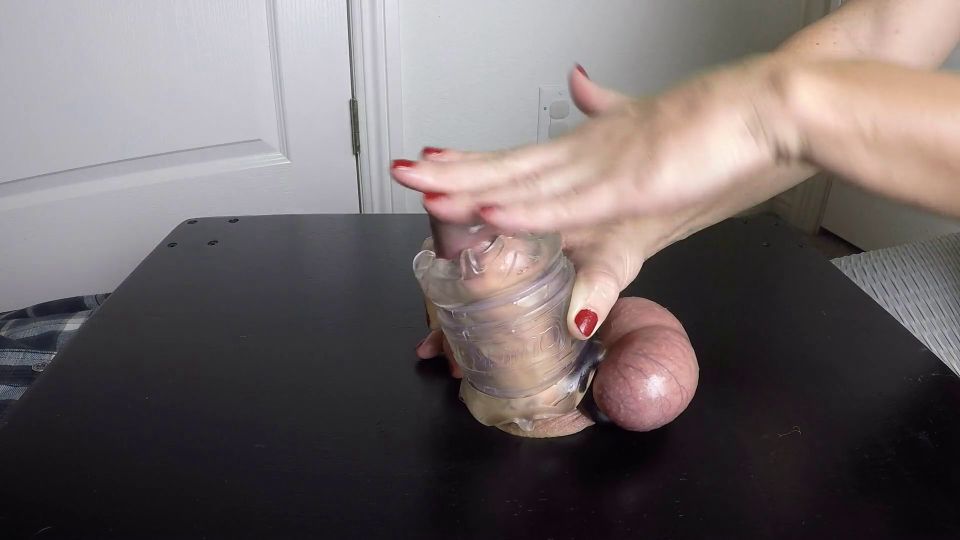 Slowly MilkingWith a Quickshot Stroker Ball Slaps.