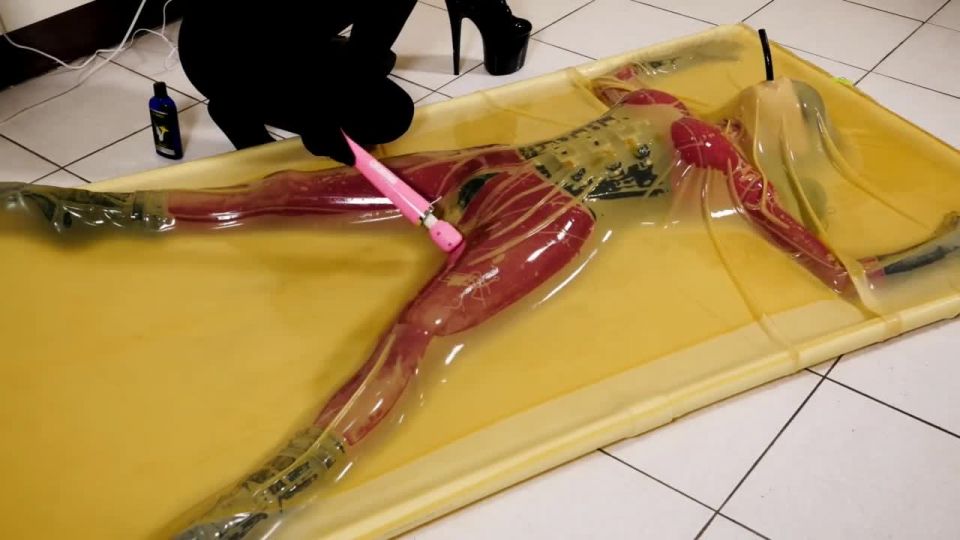 adult video 42 Corona Doll – Latex Vacuum Bed Bondage | bondage | fetish porn milf feet fetish