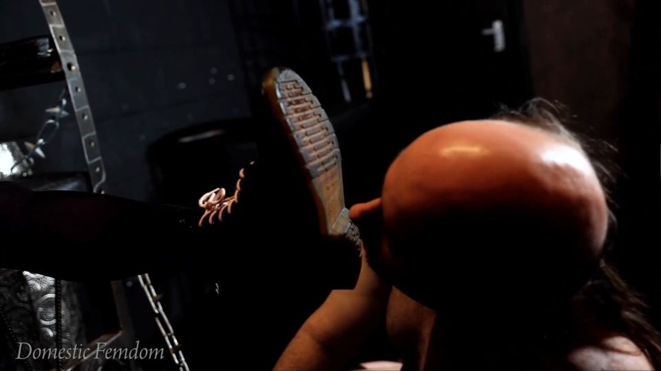 Cleaning Her Dusty Boots.