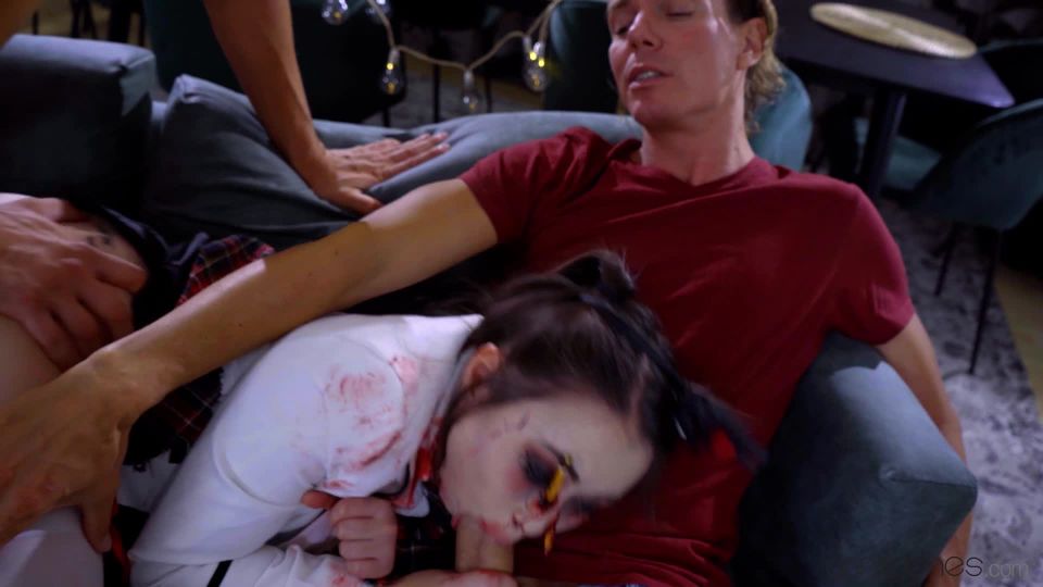 free xxx video 36 Yiming Curiosity - Zombie teen Halloween double team (Full HD) - fetish - school skinny femdom