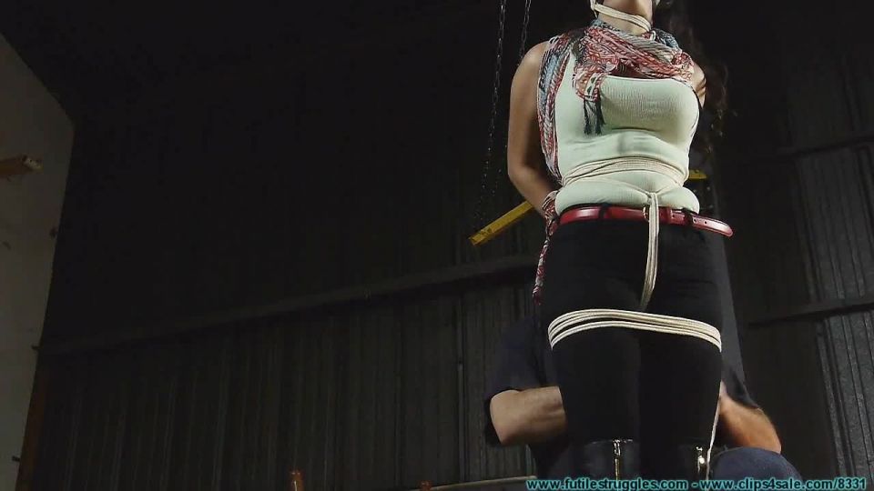 Futile Struggles 2017Ellen Hogtied in Black Jeans and Boots - Part 1