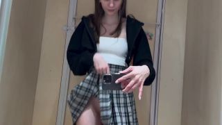 Ohh My Lyssa - sexy girl flash her pussy in shopping mall public tease naughty student european white girl