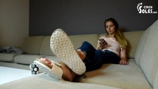 Czech SolesCork Slippers And Bare Feet Posing (POV, Foot Worship POV, Soles Teasing) - 1080p
