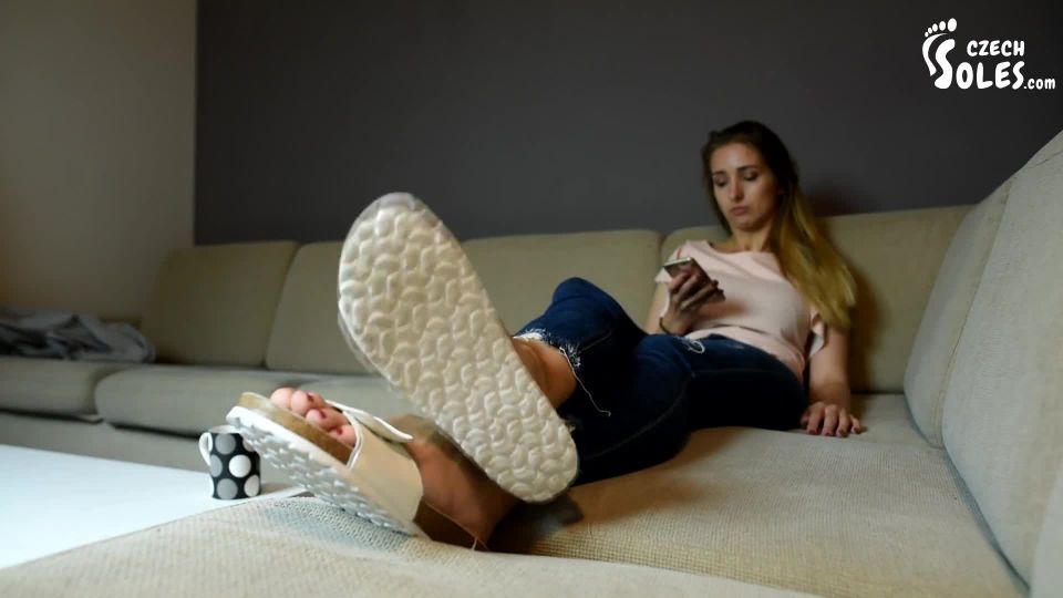 Czech SolesCork Slippers And Bare Feet Posing (POV, Foot Worship POV, Soles Teasing) - 1080p