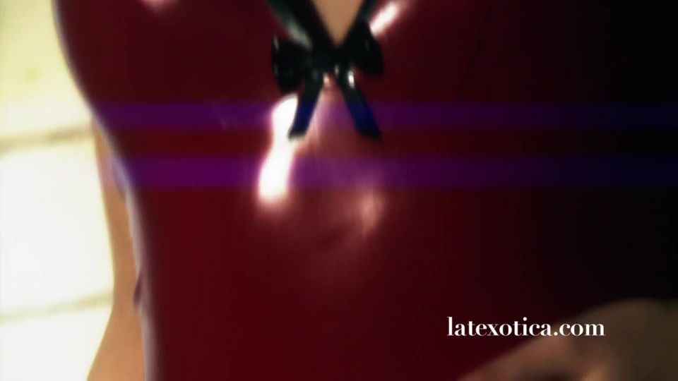 Latexotica 2014   Sophia   Red Latex Dress (mp4)