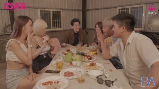 Asianmania Yao Waner - Mid-Autumn Barbeque sex game, blonde girl explodes after drinking - All Sex