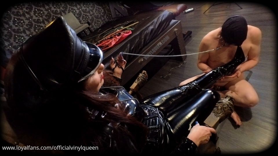 Vinyl Queen Boot Worship In The With Slave Joe Chastityteaseanddenial (Femdom porn)