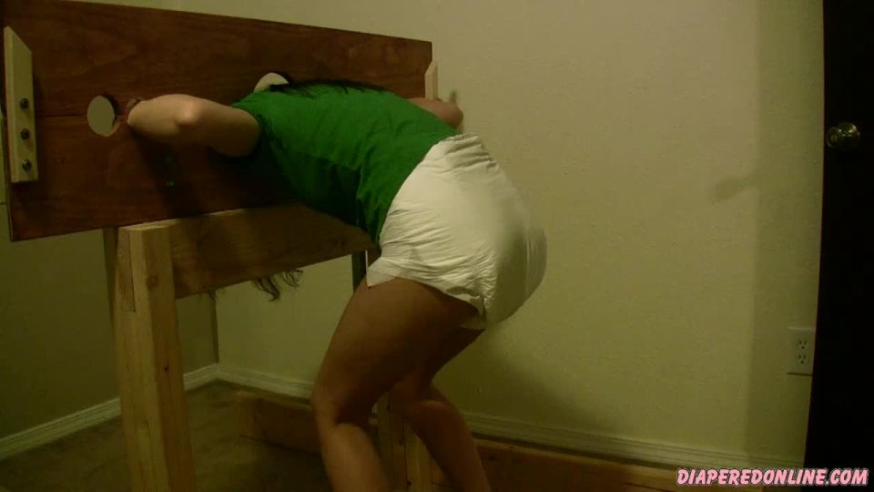 DiaperedonlineDolly Dolly Stuck in Pillory