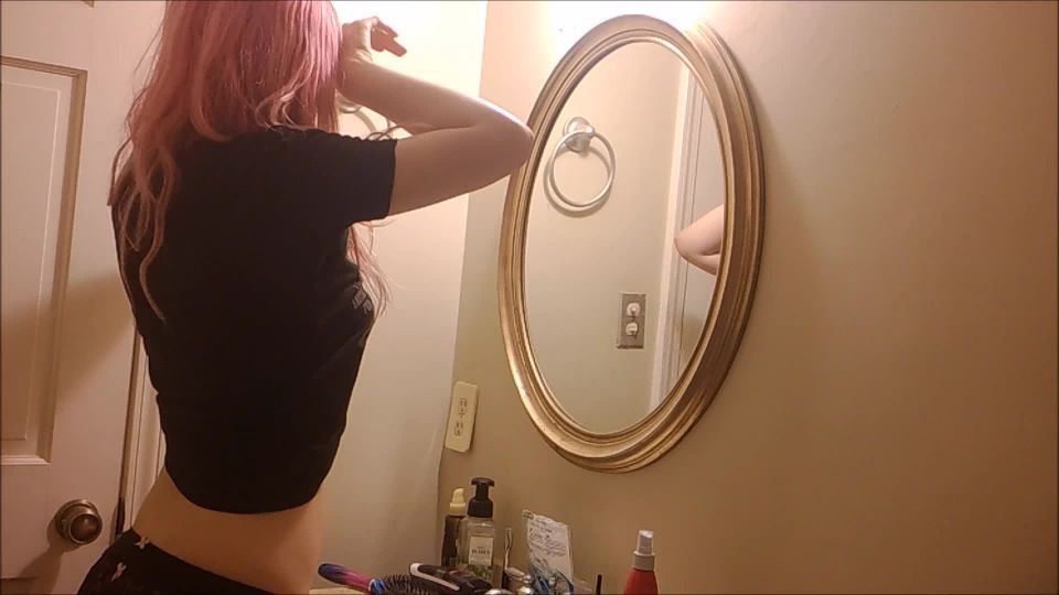 xxx video clip 14 Bathroom clit rub masturbation Voyeur – Nil Angelic on femdom porn bad breath fetish