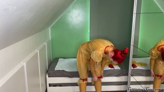 Vestido de látex en látex transparente Vista rápida Porn -...