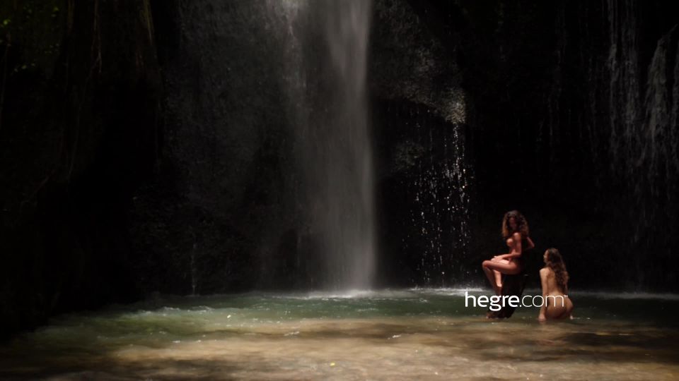 Clover and Putri naked in bali waterfall 4k bdsm 