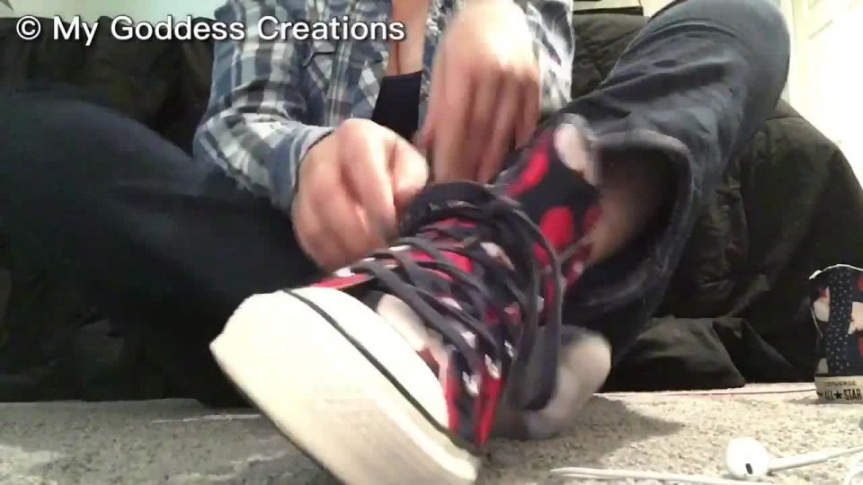 Check Out My Converse And Socks, black femdom on feet porn 