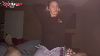 Best ASMR POV Hot Blonde MILF Crystal Cash Sucks Husband Dry