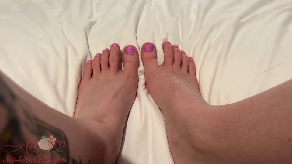 online xxx clip 42 Adora bell – Fresh Pedi close up, light femdom on masturbation porn 